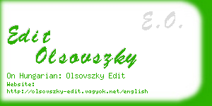 edit olsovszky business card